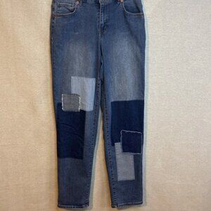 Boyfriend Jeans Tall Denim Patchwork